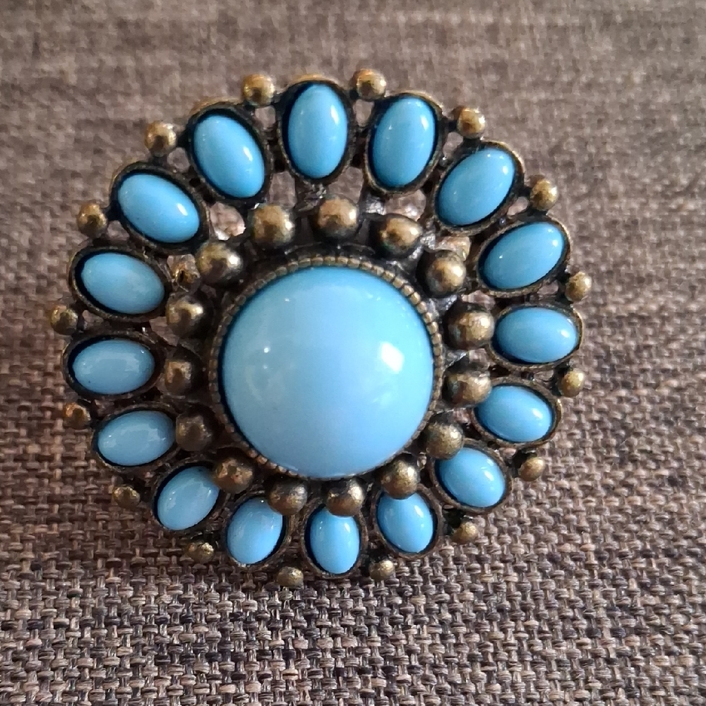 Turquoise Statement Ring - Picture 2 of 3